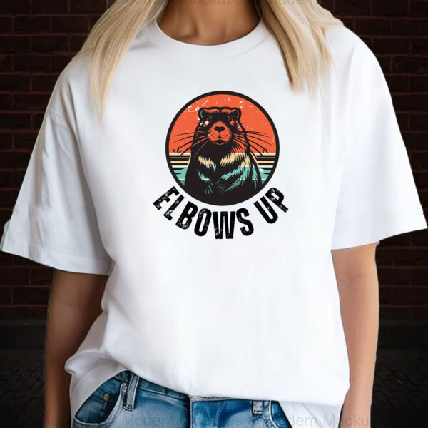 Elbow Up Proud Canadian Beaver True North T-Shirt