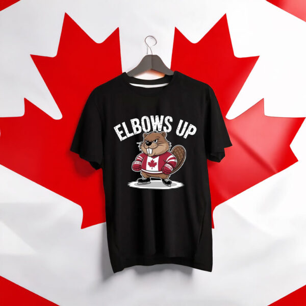Elbows Up Hockey Beaver T-Shirt