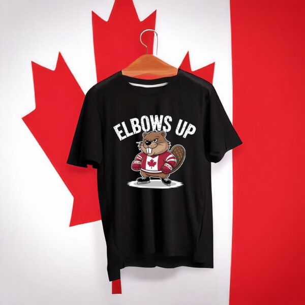Elbows Up Hockey Beaver T-Shirt