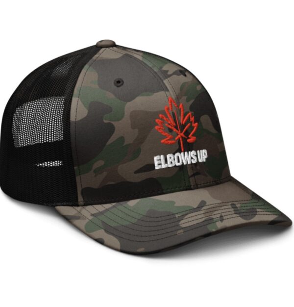 Canadian Camo Trucker Hat: Elbows Up! - Image 2