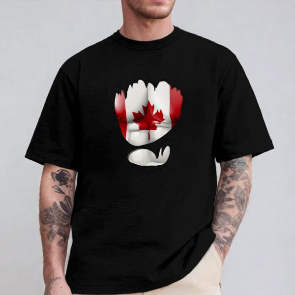 Canada Torn Canadian Flag Shirt