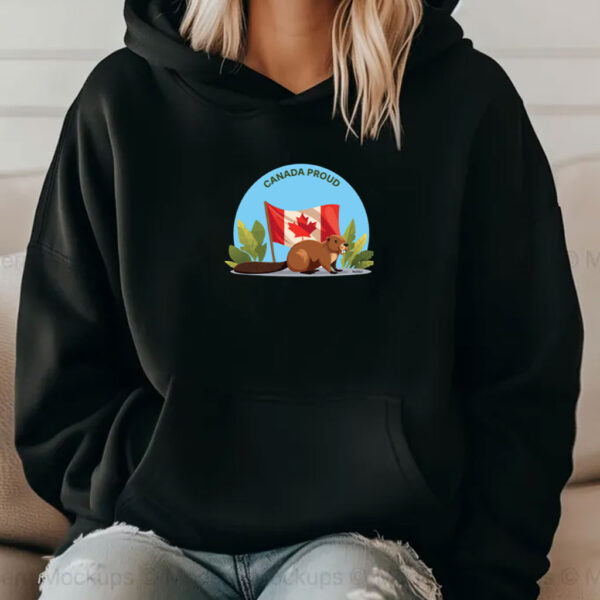 beaver behind canada flag – canada proud Shirt