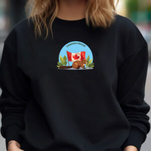 beaver behind canada flag – canada proud Shirt