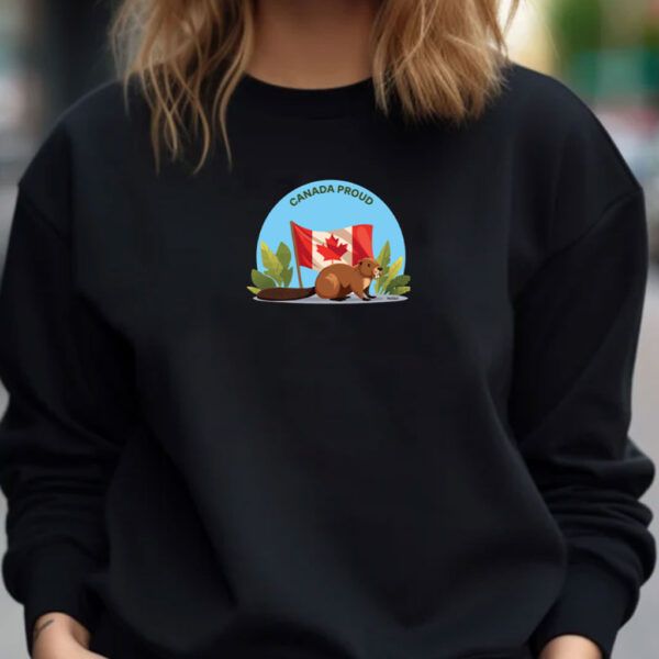 beaver behind canada flag – canada proud Shirt