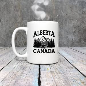 Alberta Canada Bear & Mountain Mugs