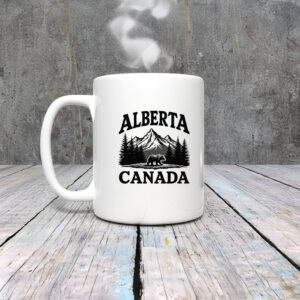 Alberta Canada Bear & Mountain Mug