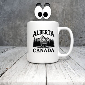 Alberta Canada Bear & Mountain Mugs
