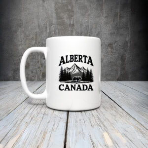 Alberta Canada Bear & Mountain Mug