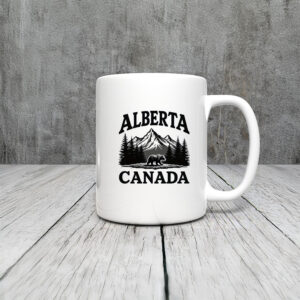 Alberta Canada Bear & Mountain Mug