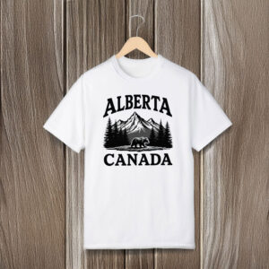 Alberta Canada Bear & Mountain T-Shirt