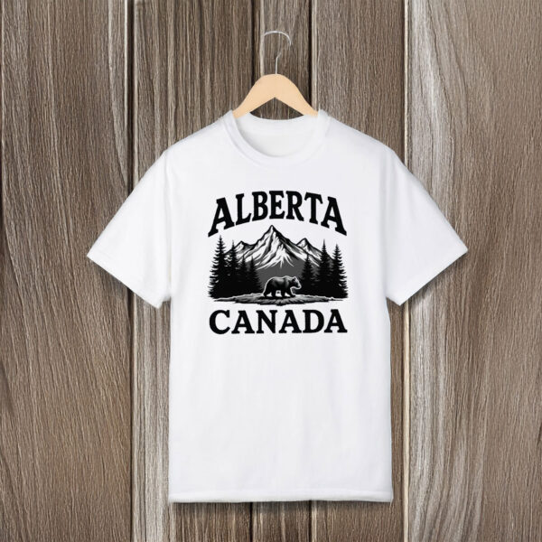 Alberta Canada Bear & Mountain T-Shirt