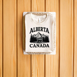 Alberta Canada Bear & Mountain T-Shirt