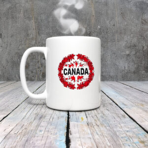 CANADA Maple Leaves Pattern Mug