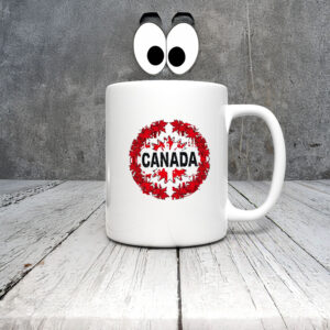 CANADA Maple Leaves Pattern Mug