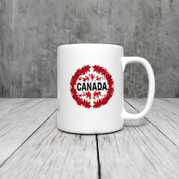CANADA Maple Leaves Pattern Mug