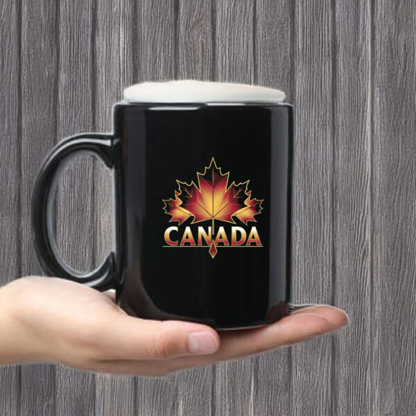 Canada Geometric Maple Leaf Print Mug