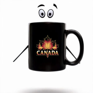 Canada Geometric Maple Leaf Print Mug