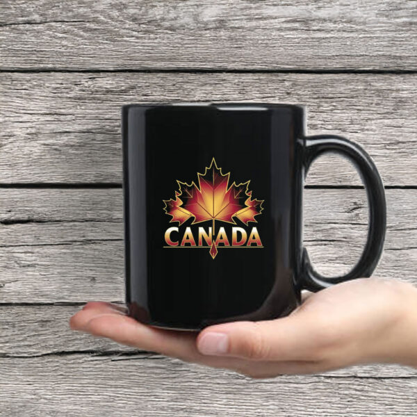 Canada Geometric Maple Leaf Print Mug