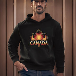 Canada Geometric Maple Leaf Print T-Shirt