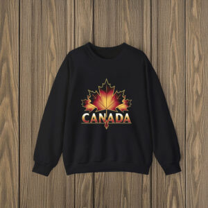 Canada Geometric Maple Leaf Print T-Shirt