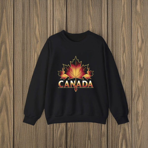 Canada Geometric Maple Leaf Print T-Shirt