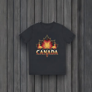 Canada Geometric Maple Leaf Print T-Shirt