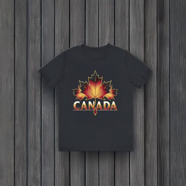 Canada Geometric Maple Leaf Print T-Shirt