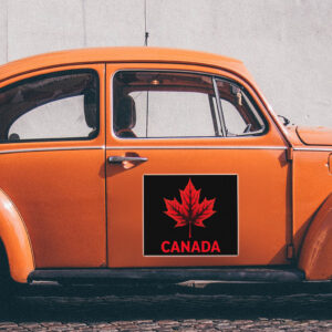 Canada Graphic with Red Maple Leaf Sticker