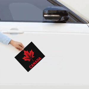 Canada Graphic with Red Maple Leaf Sticker
