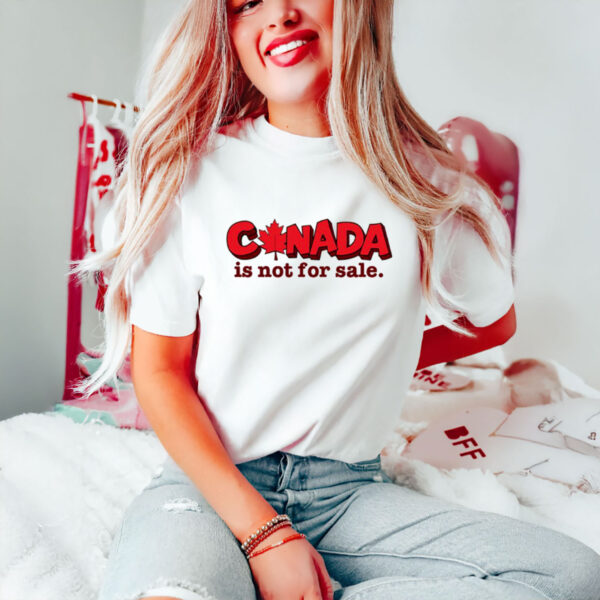 Canada Is Not For Sale – Red Maple Leaf Oversized T-shirt