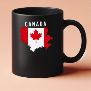 Canada Map & Maple Leaf Mug