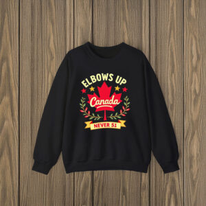 Canada Maple Leaf ELBOWS UP NEVER 51, Patriotic Shirt