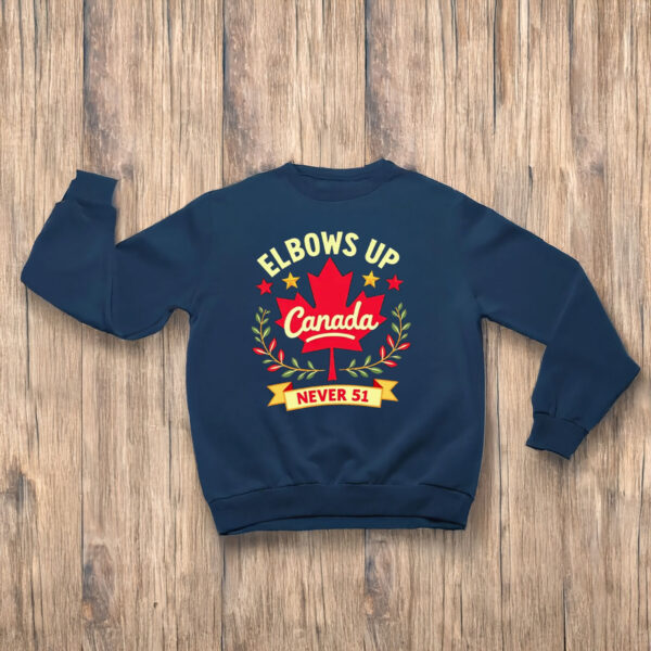 Canada Maple Leaf ELBOWS UP NEVER 51, Patriotic Shirt