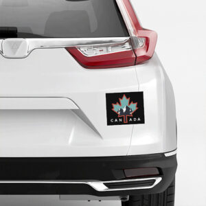 Canada Maple Leaf & Mountain Sticker