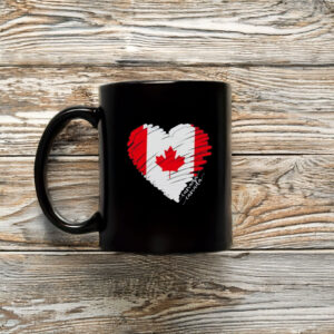 Canadian Flag Heart Mug