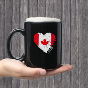 Canadian Flag Heart Mug