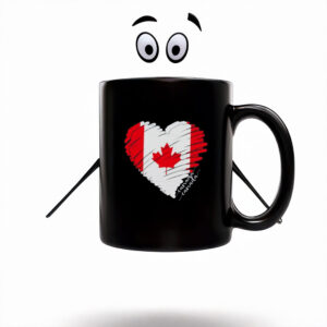 Canadian Flag Heart Mug