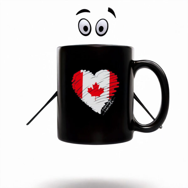 Canadian Flag Heart Mug