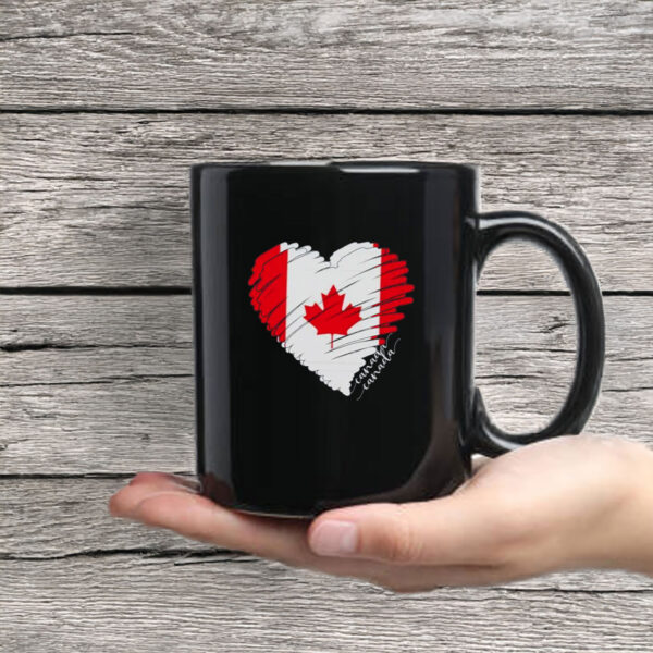 Canadian Flag Heart Mug