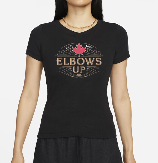 Canadian Flag Shirt, Elbows Up Canada Shirt