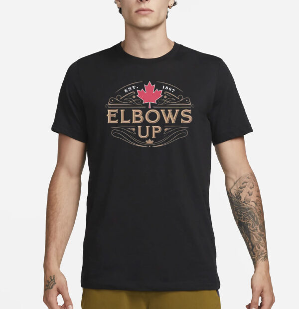 Canadian Flag Shirt, Elbows Up Canada Shirt