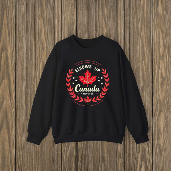 Canadian Maple Leaf Elbows Up Canada Never 51 Shirt