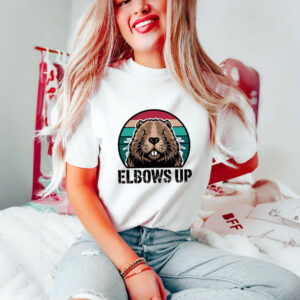 Elbow Up Proud Canadian Beaver True North Tshirt