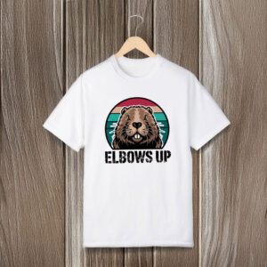 Elbow Up Proud Canadian Beaver True North Tshirt
