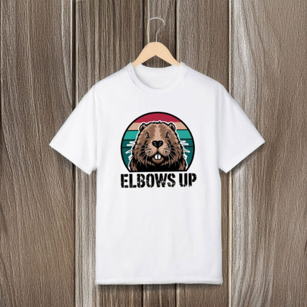 Elbow Up Proud Canadian Beaver True North Tshirt