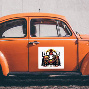 Elbows Up Bear & Maple Leaf Sticke