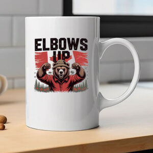Elbows Up Bear Mug