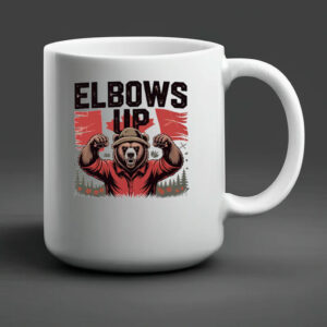 Elbows Up Bear Mug