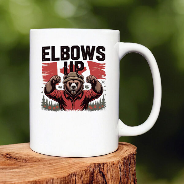 Elbows Up Bear Mug