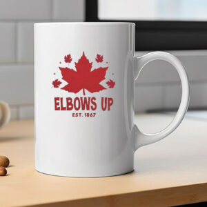 Elbows Up Canada True North Strong and Free Proud Canadian Mug